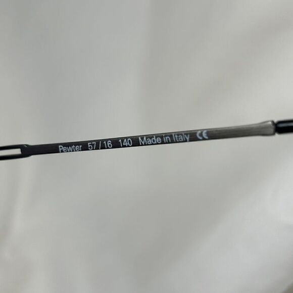 KIRKLAND SIGNATURE Chase #137840 57-16-140 EYEGLASSES PEWTER FRAMES, ITALY - Picture 6 of 7